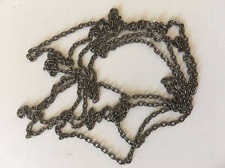 Mantua Model32200 Burnished Black Chain - 2 mm Diameter x 1 Meter Long (0.078 x 40) - Approx. 12 Links/in.