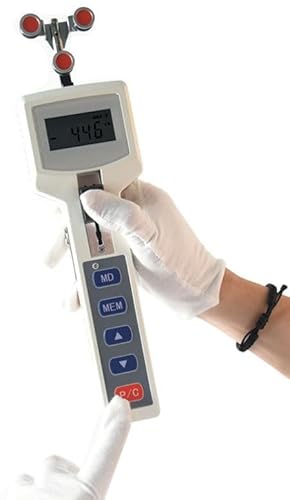 HFBTE Digital Wire Tension Meter Yarn Fiber Tension Gauge Wire Cable Tensionmeter with Tension Range 50 to 2500 cN Measuring Head Width 116mm Thickness Adjustment Function USB Communication Function