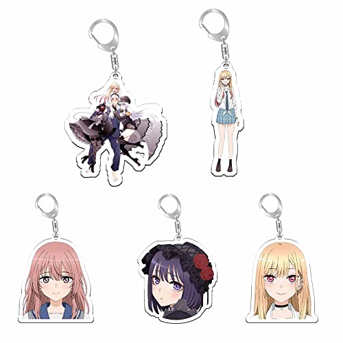 Dmspace My Dress-Up Darling Porte-clés Anime Cartoon Cosplay Kitagawa Marin/Gojō Wakana Cover