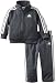adidas Baby Boys' Iconic Tricot Jacket and Pant Set, Grey, 9 Months