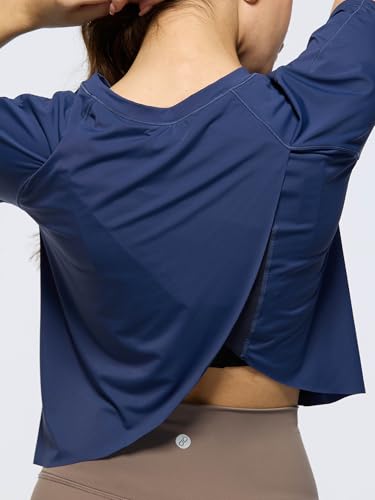 Image of CAVA Overlap Tee for Women | Split Back Mesh Design, Moisture-Wicking, 4-Way Stretch, Anti-Odour, Quick Dry | Activewear T-Shirt