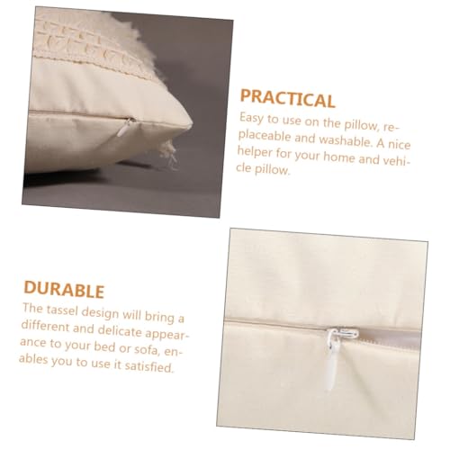 Taies d'oreiller à pompons robustes drap de lit et housse de salon