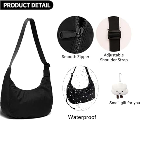 Image of Quilted Puffer Tote Bag Large Puffy Shoulder Bag Crossbody Hobo Bag Padding Carryall Gym Bag for Women