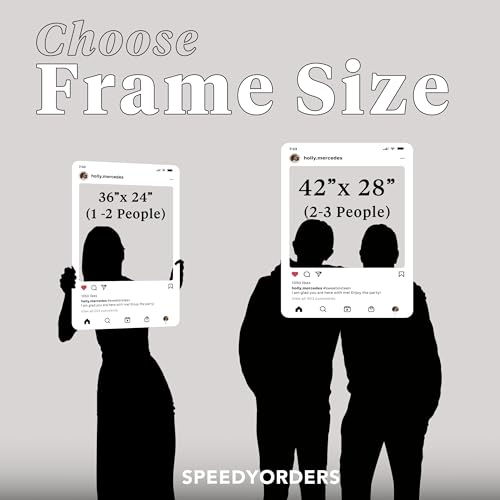 SPEEDYORDERS Social Media Photo Booth Prop - Custom Instagram Photo Booth Frame - Customized Insta Giant Selfie Frame - IG Frame For Fun Social Media Posts