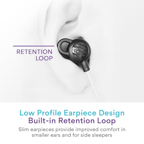 Image of MEE audio SleepTones USB-C Wired Sleep Earbuds for Side Sleepers with Lightweight Low-Profile Silicone Earpieces, Noise Reduction Sleeping Headphones with Built-in Mic & Volume Controls (USB Type C)