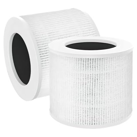 ATXKXE Core Mini Replacement Filter Compatible with Levoit Core Mini Air Purifier, 3-in-1 High Efficiency H13 True HEPA Filter for Levoit Core Mini-RF Replacement Filter, 2-Pack, White Cover