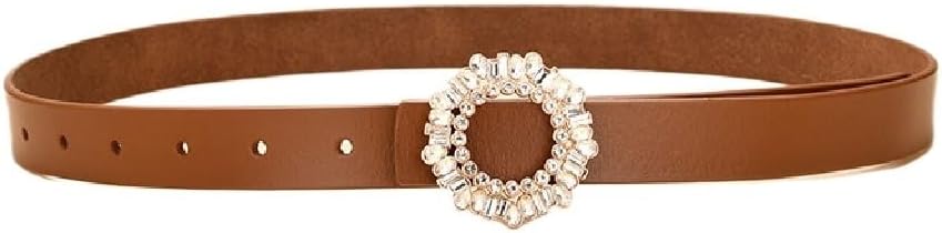 Crystal Diamond Square Buckle Decorative Belt Hundred Women's Inlay