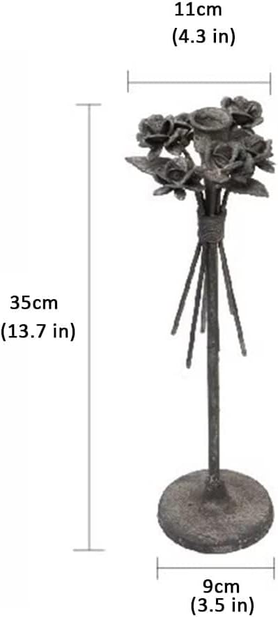 Candelabra Decorative Candle Holders Metal Candle Stand Rose Bouquet Candle Holder Antique Candle Holder