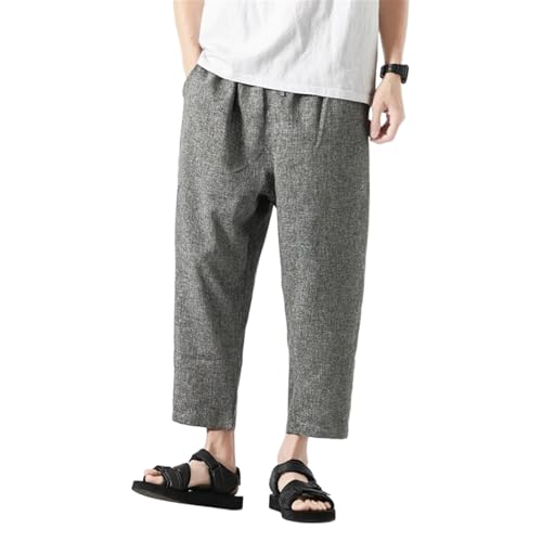 Pantalon ample été homme coton lin style chinois pour rester au frais sans coller