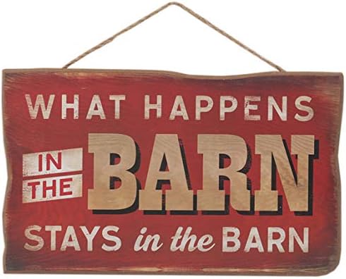 What Happens in the Barn - DecoraciĂłn de pared de madera colgante - Divertido letrero rĂşstico para granero, sala de estar o cocina What Happens in the Barn - DecoraciĂłn de pared de madera colgante - Divertido letrero rĂşstico para granero, sala de estar o cocina