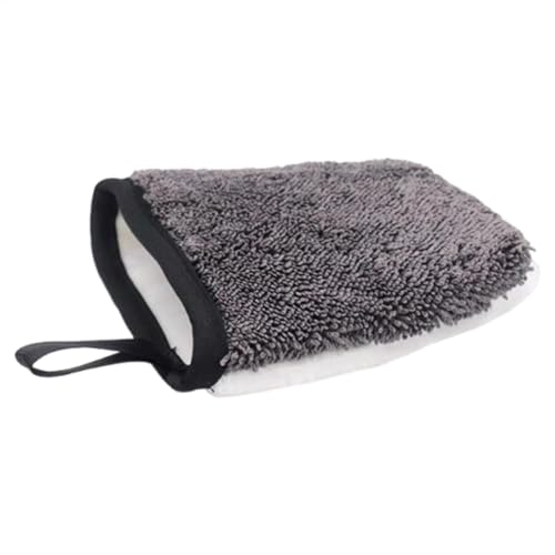 Guanto da lavaggio – Guanto antigraffio per lavaggio auto, in microfibra di poliestere, guanto in spugna per lavaggio auto, guanto per lavaggio interno auto, strumento per dettagli per sedile in pelle