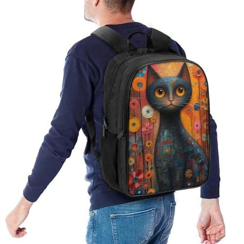 Mochila para niños para regreso a la escuela con diseño de gato 3D y sistema de viaje infantil 5