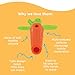 Nuby Silicone Carrot Tube Teether - Baby Teething Toy - Massaging Bristles for Sore Gums - 3+ Months