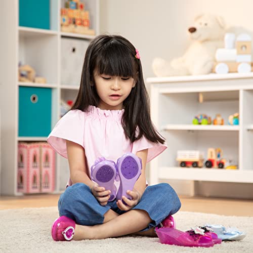 Melissa & Doug Role Play Collection - Step In Style! Dress-Up Shoes Set (4 Pairs), Multicolored, 11" X 12" X 4.5" Packaged #TOP5