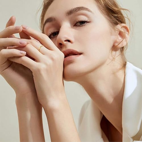 Lantine 2mm Simple Pinky Ring Silver High Polishing Dome Thin Minimalist Stacking Knuckle Plain Band Ring Size 2-8.52