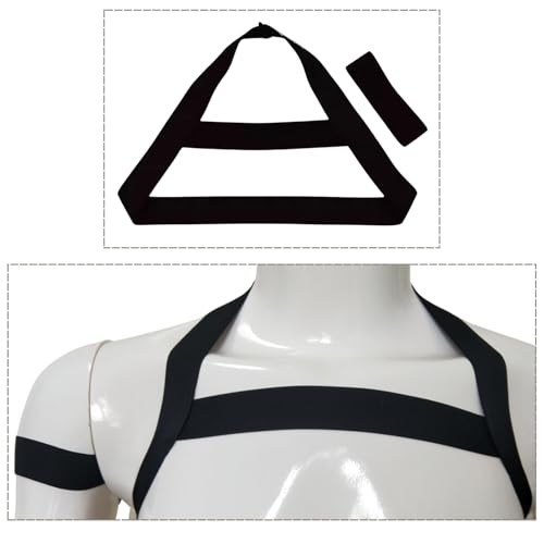 Men's Body Chest Harness Men's Shoulder Strap Chest Harness Harness Body Bandage Underwear Elastic Shoulder Muscle Bands with Bracelet Clubwear4