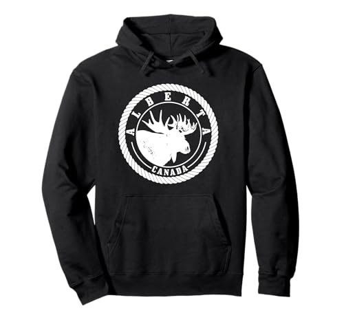Alberta Kanada Elch Vintage Wandern Camping Natur Kanadisch Pullover...