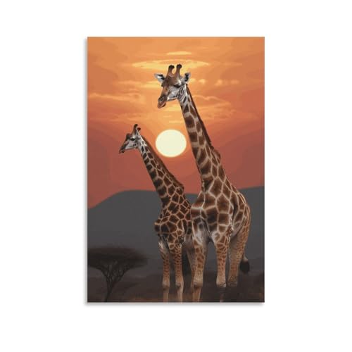 Impression toile girafe pour créer une ambiance zen dans la chambre