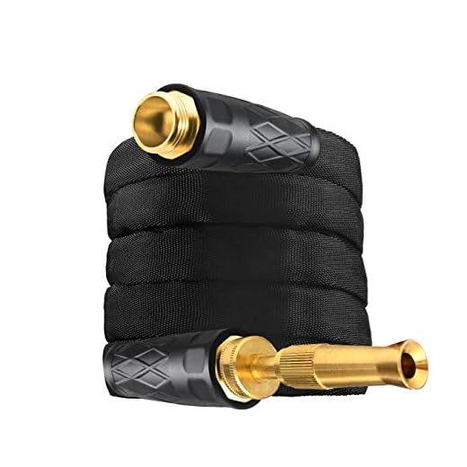 Bionic Force Pro 2535 Hose – Flexible, Lightweight Heavy-Duty Garden Hose & Spraying Nozzle Made of High Performance MXZ-7 Fiber with Crush Resistant Brass Fittings, 100', As Seen on TV