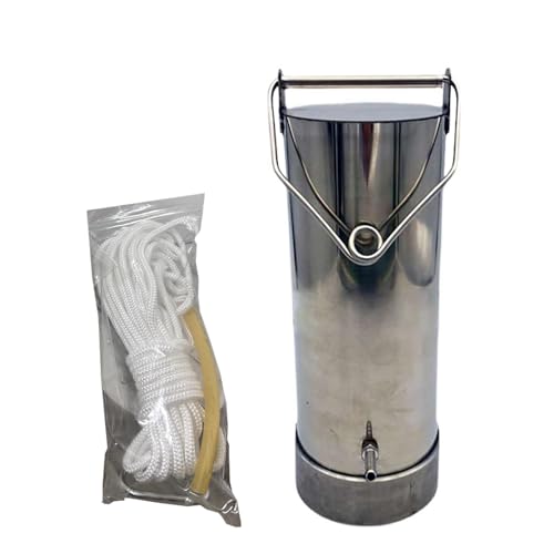 ERRULAN Water Sampler Dipper, Thickened 304 Stainless Steel Sampling Bucket with Counterweight, Lab Samplers Pendulum Beaker for Environmental Monitoring, Water Quali(2500ml)