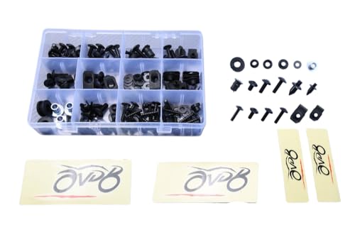 Kit visserie carénages M5 M6 noir pour fixer les plastiques de SUZUKI RGV 250