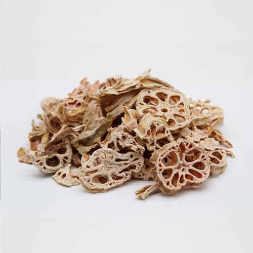Naturejam Lotus Root Slices 1 Pound - Perfect for Unique Texture and Mild Sweetness to Soups, Stews, and Stir-fries - Ideal Snack Pack