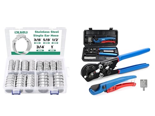 120PCS PEX Crimp Rings & Ratchet Crimping Tool Set