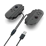 スイッチ2 コントローラー グリップ Switch2 アクセサリー 周辺機器 ジョイコン 充電 Joy-Con 充電器 コントローラー 機能 ブラック 充電 LR USB-A接続 編み込み式 2in1充電コード 軽量設計 携帯用 ダブルチャージ対応 FIRME