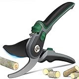 剪定鋏 剪定ばさみ 枝切りバサミ ハンドル調整可 強力 園芸用はさみ 植木ばさみ 握りやすい 錆びにくい ロック収納 (直径23mmまでの枝や花を楽にカット) MIITO 刈り込みばさみ (グレー)