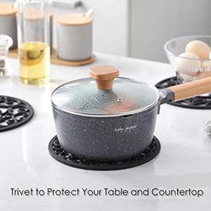 Colinda Silicone Trivet for Hot Dishes Hot Pot and Pads Protect Countertop from Hot Pot and Pans Coming Out from the Oven or Stove Non Slip Heat ResistantGreenSet of 3