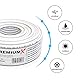 Premium X 50m BASIC Koaxialkabel 135dB 4-fach SAT Antennenkabel Koaxkabel DVB-S/S2 DVB-C DVB-T BK Anlage SAT-Kabel 10x F-Stecker