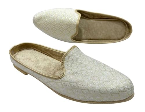 Back Open Men's Punjabi Jutti Handcrafted Traditional Ethnic Indian Footwear Comfortable & Stylish Mules Slip-On for Weddings & Casual Wear2