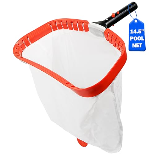 14 pool net Pool Skimmer Net with Ultra Fine Mesh Netting Bag Aluminum Frame Super Extra Fine Nylon Net Spa Pool Cleaning Net Skimmer for Sand Silt Leaves Remove The Finest Debris (No Pole)