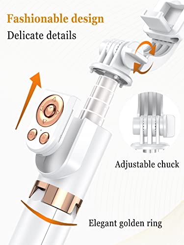 55'' Selfie Stick Tripod With Wireless Remote, Extendable Cell Phone Tripod, Travel Tripod With Led Fill Light, For Iphone 14 13 12 Pro Xs Max Xr X 8Plus 7, Android, Samsung Galaxy S22 S21 And More #TOP1