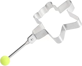 DOITOOL Egg Frying Breakfast Sandwiches Maker Pancake Maker Fritter Mold Stencils for Kids Cake Decorating Egg Shaped Mold Stainless Steel Egg Making Forming Machine Fried Eggs