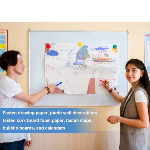 Reißnägel, 500 Stück Reißzwecken Farbig, Metall Dekorative Reißzwecke Pinnnadeln, runder Bunt Reißnägel für Ziernägel, Zuhause, Schule, Büro, Wandbehänge, Pinnwände, Weltkarte, Plakate, Korkwand