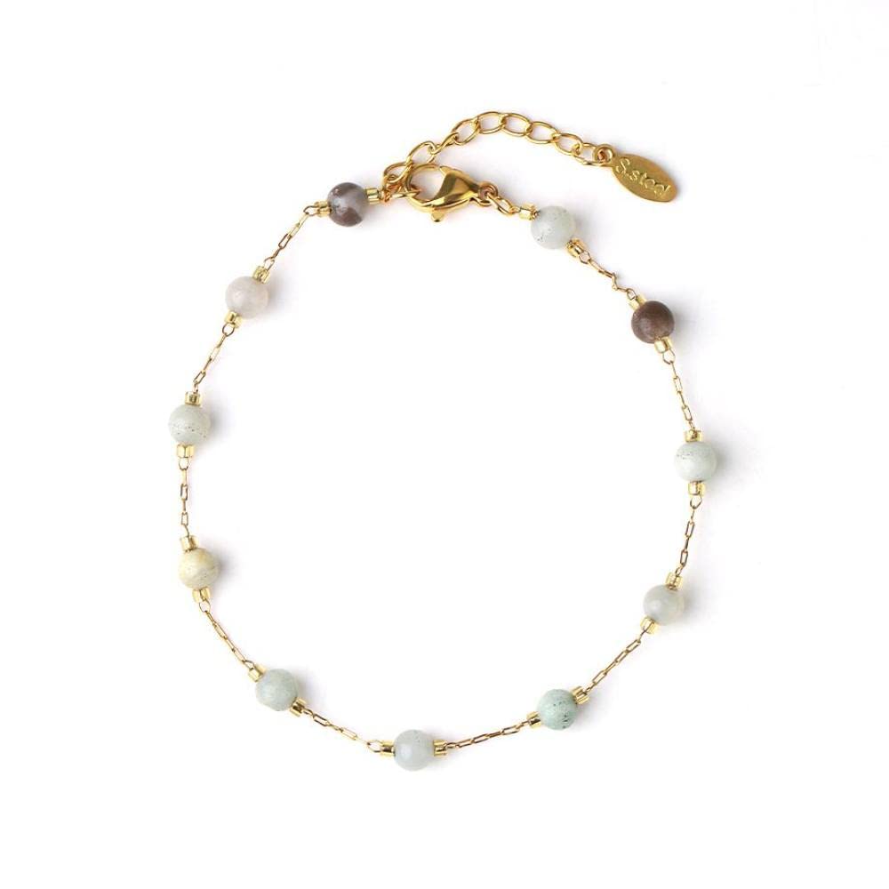 Bracciale in pietra lavica vulcanica da 6 mm, bracciale con pietre preziose naturali, bracciale unisex da donna e da uomo con perline nere, regalo per lei, regalo per lui + sacchetto regalo