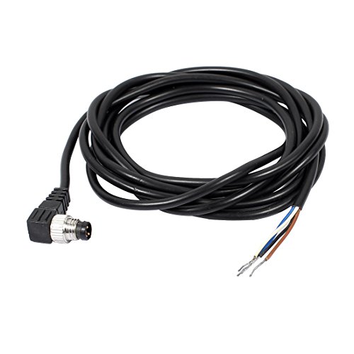 Image of uxcell M8 2m Male Right Angle 4 Pin Connector Aviation Plug Electrical Cable