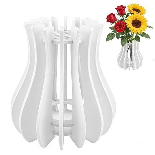 Vase for Lego Flowers Bouquet - Wooden Puzzle Vase, Wooden P