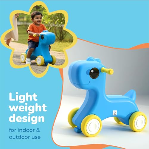 Image of Lifelong Cuppy Horse Rideon for Kids 1+ Yrs|Sturdy, Round Edges Push Ride|Safe & Durable, Load Capacity 35kg|Indoor & Outdoor Play Toy Vehicle for Boys & Girls (LLCHR03)