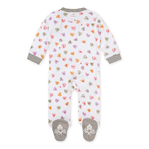 Image of Burt's Bees Baby unisex-baby Sleep & Play, Organic One-piece Romper-jumpsuit Pj, Zip Front Footed Pajama