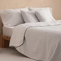 GAMUSI Tagesdecke 180x270cm - Leichte Steppdecke Für 80/90cm Betten Weiß