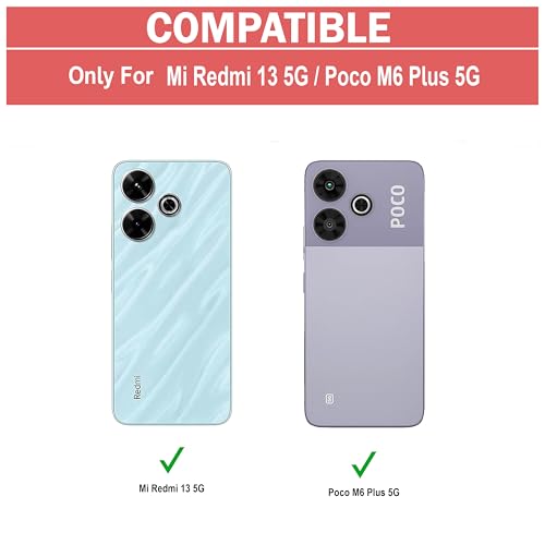 Image of Zapcase Back Case Cover for Mi Redmi 13 5G | Compatible for Mi Redmi 13 5G Back Case Cover | Clear Case with Camera Protection | (TPU + PC | Matte Black)