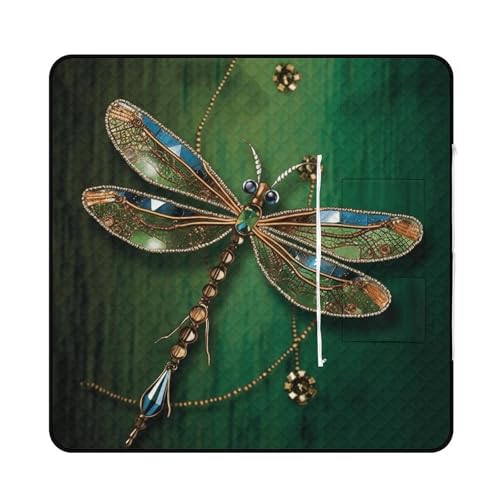 Tapis d'intérieur et couverture de plage pliable libellule