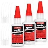 NUTKIT Pegamento para Impresión 3D, 50g Pegamento Adhesivo para Stampante 3D,Líquido,Superadhesivo Extrafuerte,Punta Antiobstrucción,Pegamentos de FáCil AplicacióN,para Plástico,PLA,PETG y TPU(3PCS)