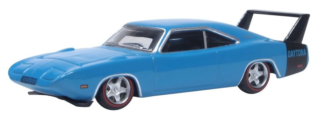 Collectibles Oxford Diecast Dodge Charger Daytona 1969 Bright Petty Blue 1:87 Scale 87DD69004, Green