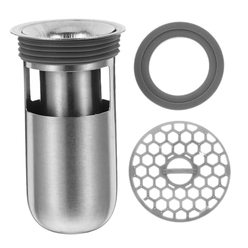 SOPOTUTU Núcleo de Drenaje de Suelo de Acero Inoxidable con Válvula Antirretorno para Baño y Cocina Tapón Protector de Desagüe de Ducha de Fácil Instalación y Alta Capacidad de Flujo