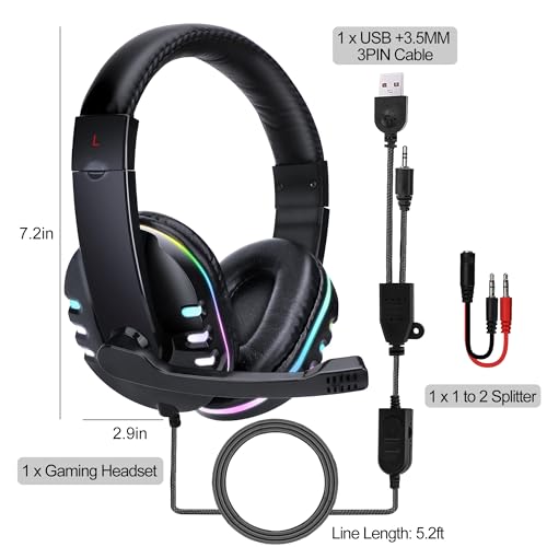 Headset Gamer Com Fio Microfone Fone de Ouvido Anti Ruído Headphone Entrada P3 Compatível com XBOX O