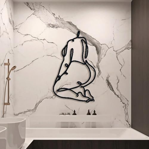 Décor mural minimaliste art en ligne et impression design de dos - 3