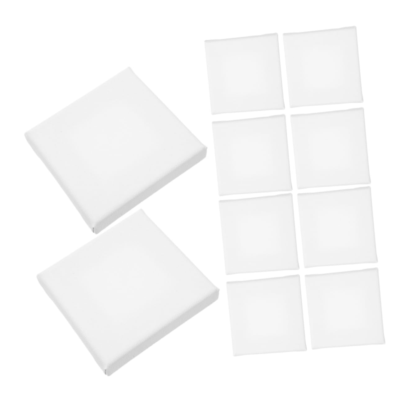 Petits Panneaux de Toile Tendue Blanche pour Garçon et Filles, Lot de 24